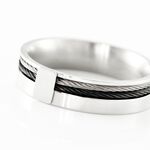 Bague Madine Acier Blanc Diamant - Bagues pierres pr&eacute;cieuses Homme | Marc Orian