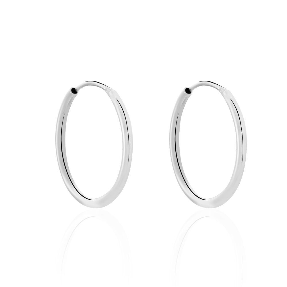 Créoles Argent Blanc Olympia - Créoles Femme | Marc Orian