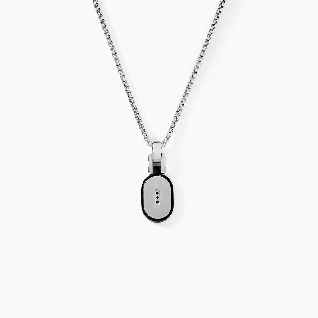 Collier Dax Acier Bicolore Oxyde De Zirconium - Colliers avec pierres Homme | Marc Orian