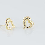 Boucles D'oreilles Puces Anne-maudae Coeurs Or Jaune - Puces Femme | Marc Orian