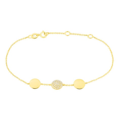 Bracelet Rosette Or Jaune Oxyde De Zirconium - Bracelets Medailles Femme | Marc Orian