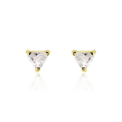 Boucles D'oreilles Puces Achilee Or Jaune Oxyde - Puces Femme | Marc Orian
