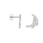 Boucles D'oreilles Puces Augustus Argent Blanc Oxyde De Zirconium - Puces Femme | Marc Orian