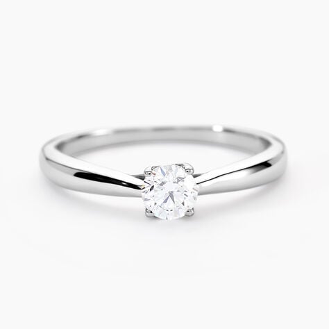 Bague Vicoeuria Ld Platine Blanc Diamant Synth&eacute;tique - Solitaires Femme | Marc Orian