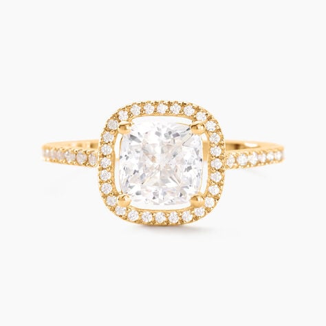 Bague Or Jaune Adrienne Oxydes De Zirconium - Solitaires Femme | Marc Orian