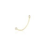 Bijou D'oreille Unitaire Pendante Larus Or Jaune Oxyde De Zirconium - Piercings d'oreilles Femme | Marc Orian