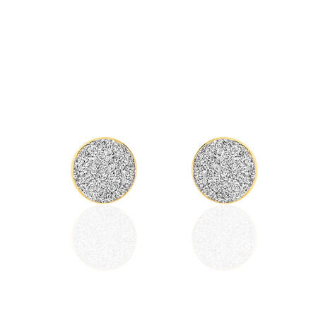Boucles D'oreilles Puces Eryne Or Jaune - Puces Femme | Marc Orian
