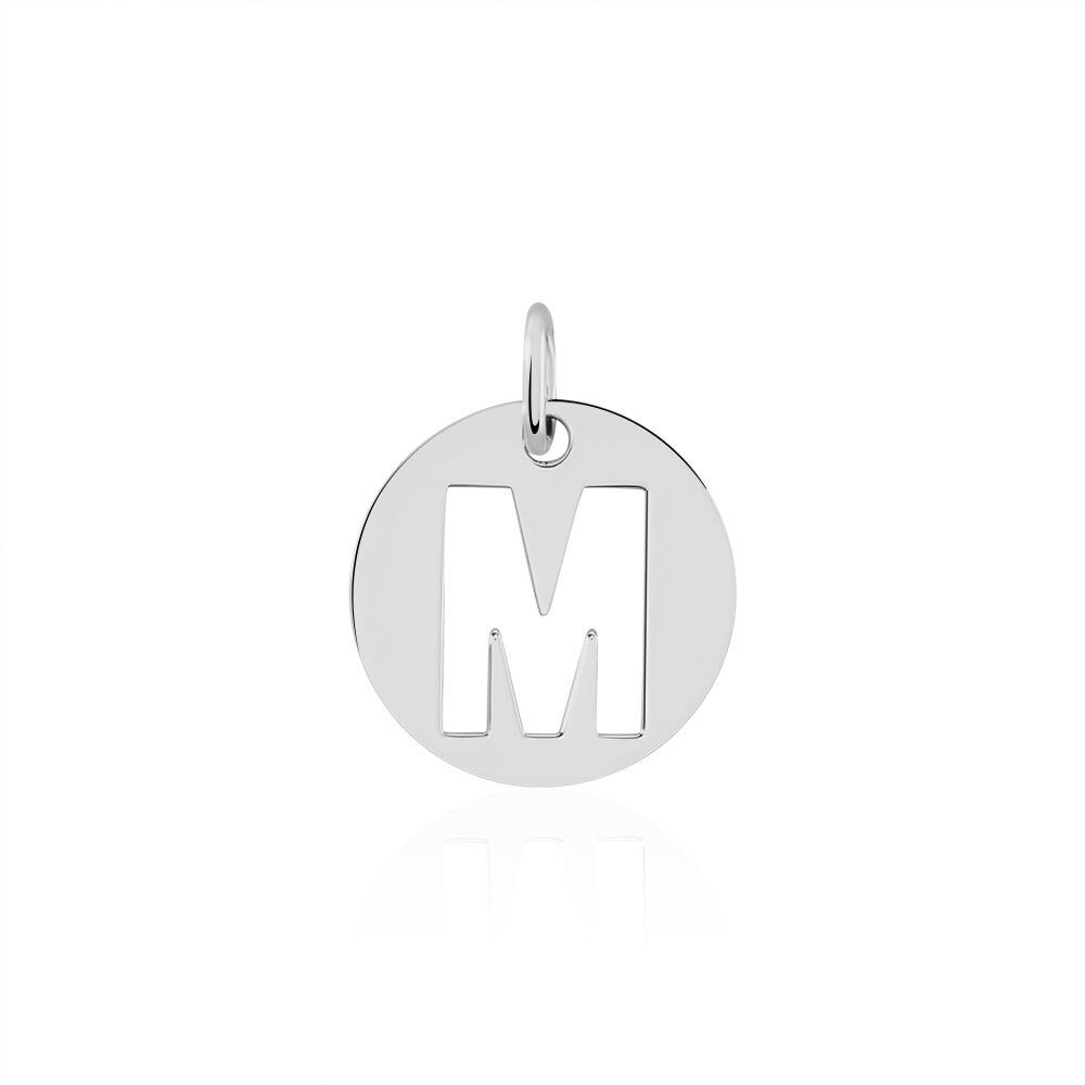 Pendentif Elio M Argent Blanc - Pendentifs Famille | Marc Orian