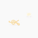 Boucles D'oreilles Puces Bayram Musique Or Jaune - Puces Femme | Marc Orian