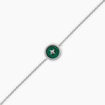 Bracelet Izarra Argent Blanc Malachite - Bracelets Medailles Femme | Marc Orian