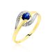 Bague Or Jaune Connor Saphir Diamants - Solitaires Femme | Marc Orian