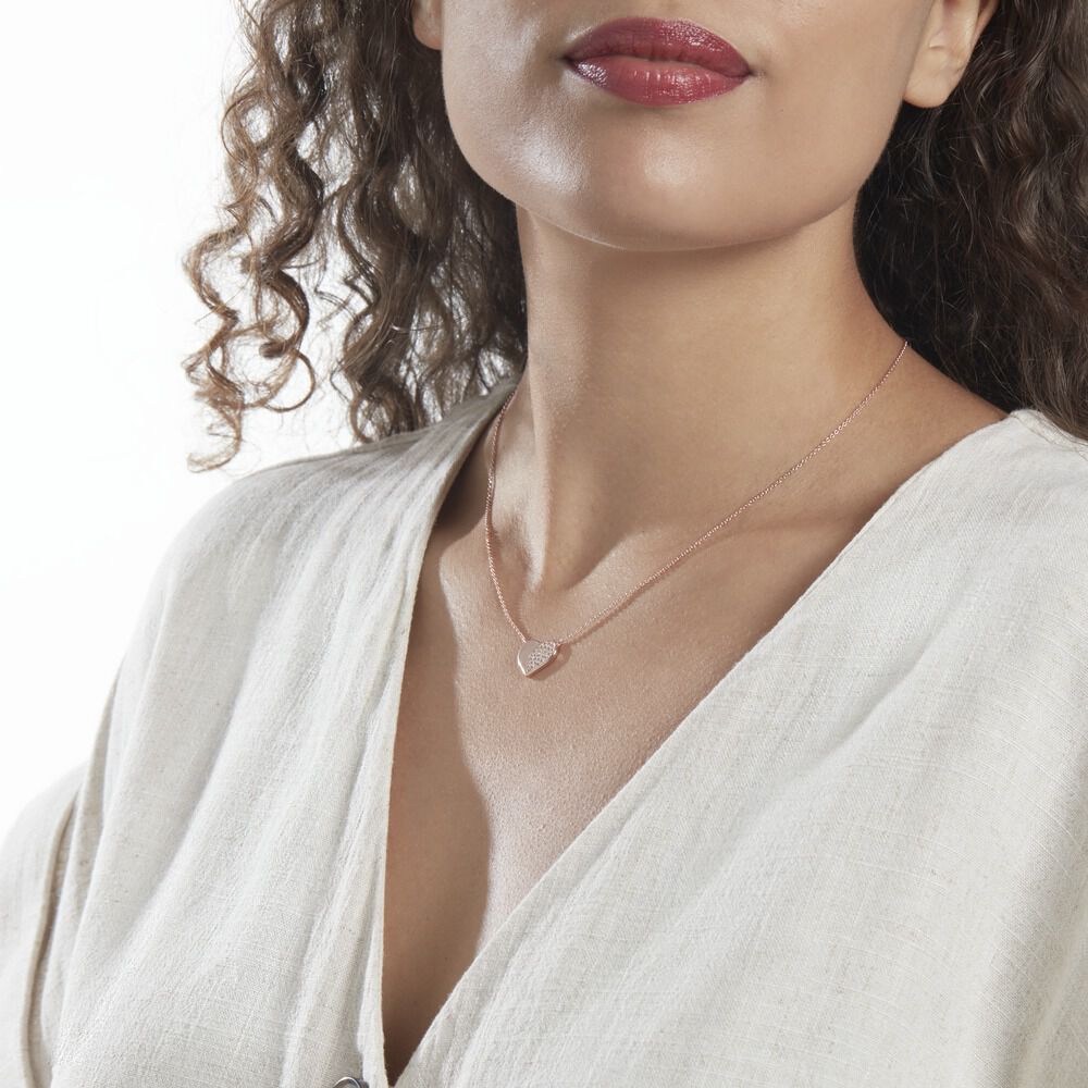 Collier Lovilana Argent Rose Oxyde De Zirconium - Colliers avec pierres Femme | Marc Orian