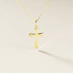 Pendentif Annais Croix Striee Or Jaune - Pendentifs Famille | Marc Orian