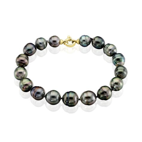 Bracelet Cerclee Or Jaune Perle De Culture De Tahiti - Bracelets cha&icirc;nes Femme | Marc Orian