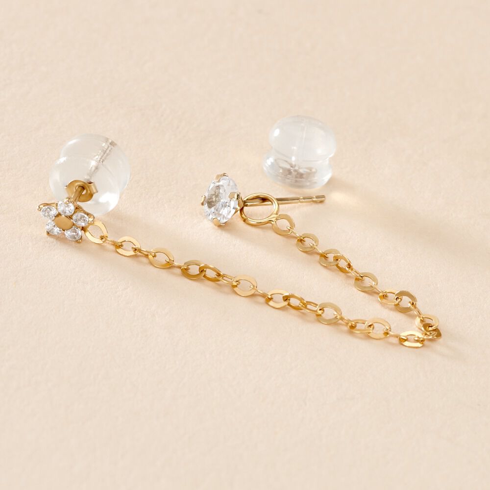 Bijou D'oreille Unitaire Candia Or Jaune Oxyde De Zirconium - Piercings d'oreilles Femme | Marc Orian