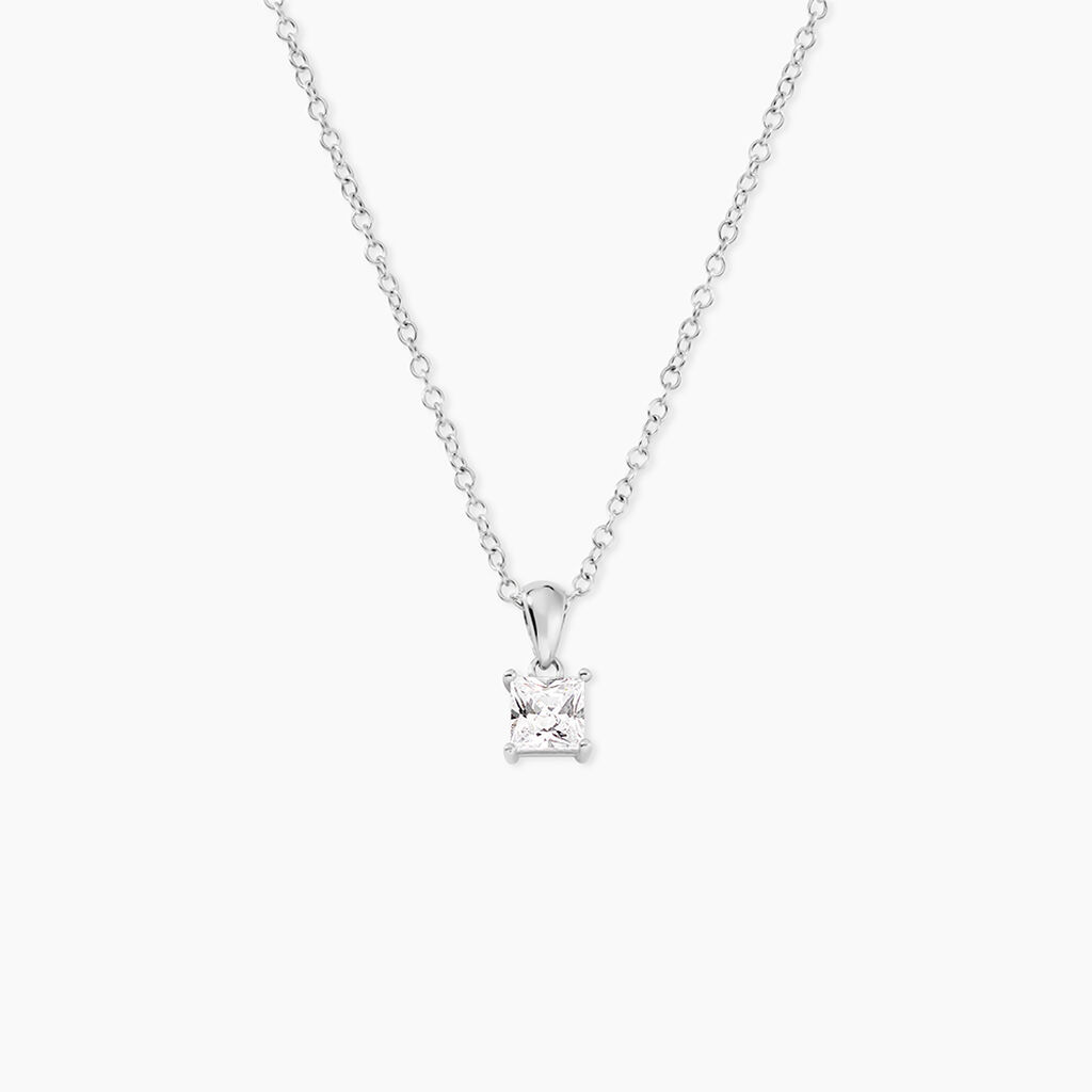 Collier Lyanna Argent Blanc Oxyde De Zirconium - Colliers solitaires Femme | Marc Orian