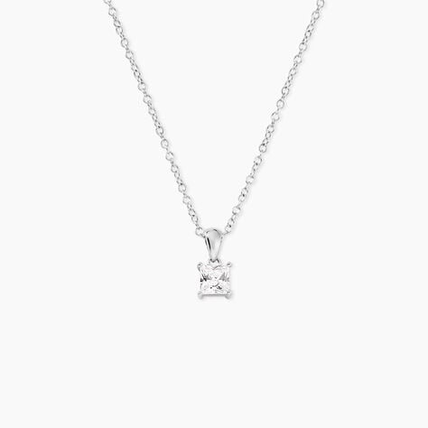 Collier Lyanna Argent Blanc Oxyde De Zirconium - Colliers solitaires Femme | Marc Orian
