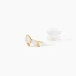 Boucles D'oreilles Puces Mix And Match Or Jaune Oxyde De Zirconium - Puces Femme | Marc Orian