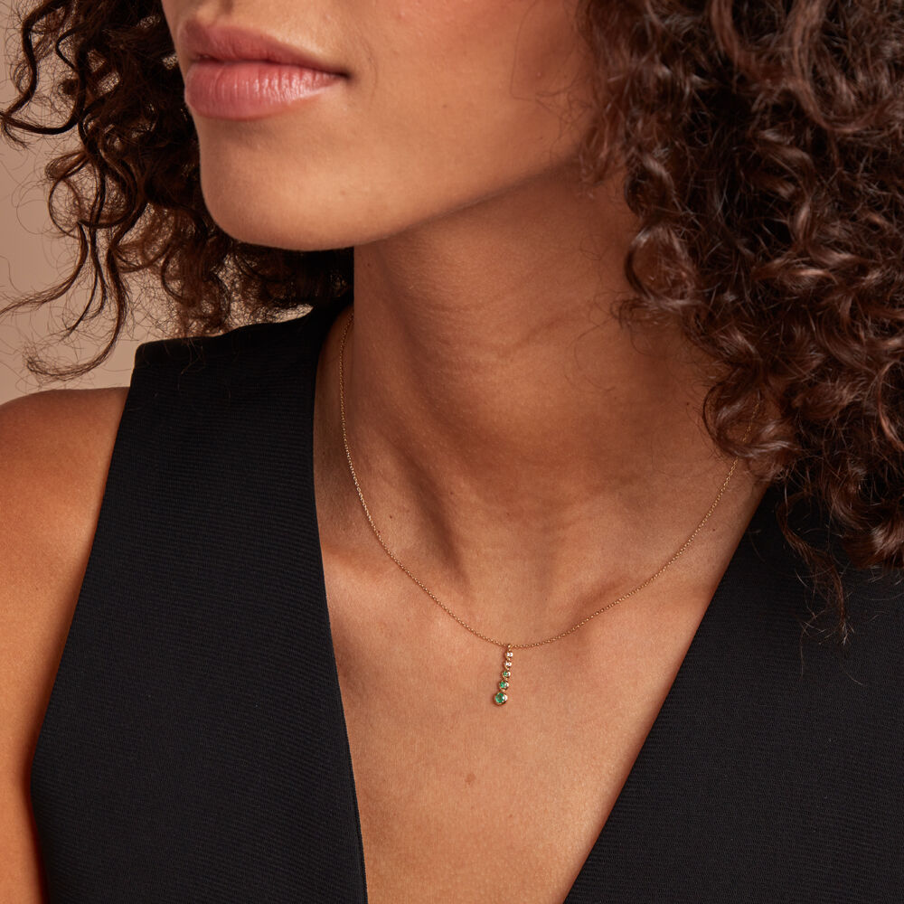 Collier Josephine Or Jaune Emeraude - Colliers avec pierres Femme | Marc Orian