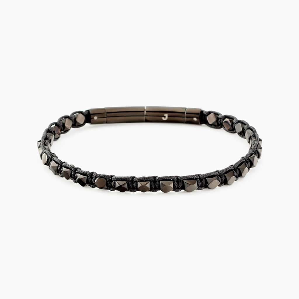 Bracelet Jourdan Acier Noir - Bracelets cordons Homme | Marc Orian
