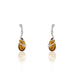 Boucles D'oreilles Pendantes Argent Blanc Melusine Ambre - Pendantes Femme | Marc Orian
