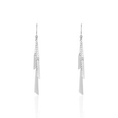 Boucles D'oreilles Pendantes Lucidi Argent Blanc - Boucles d'oreilles Pendantes Femme | Marc Orian