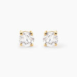 Boucles D'Oreilles Puces Aphrodite Ld Or Jaune Diamant Synth&eacute;tique - Puces Femme | Marc Orian