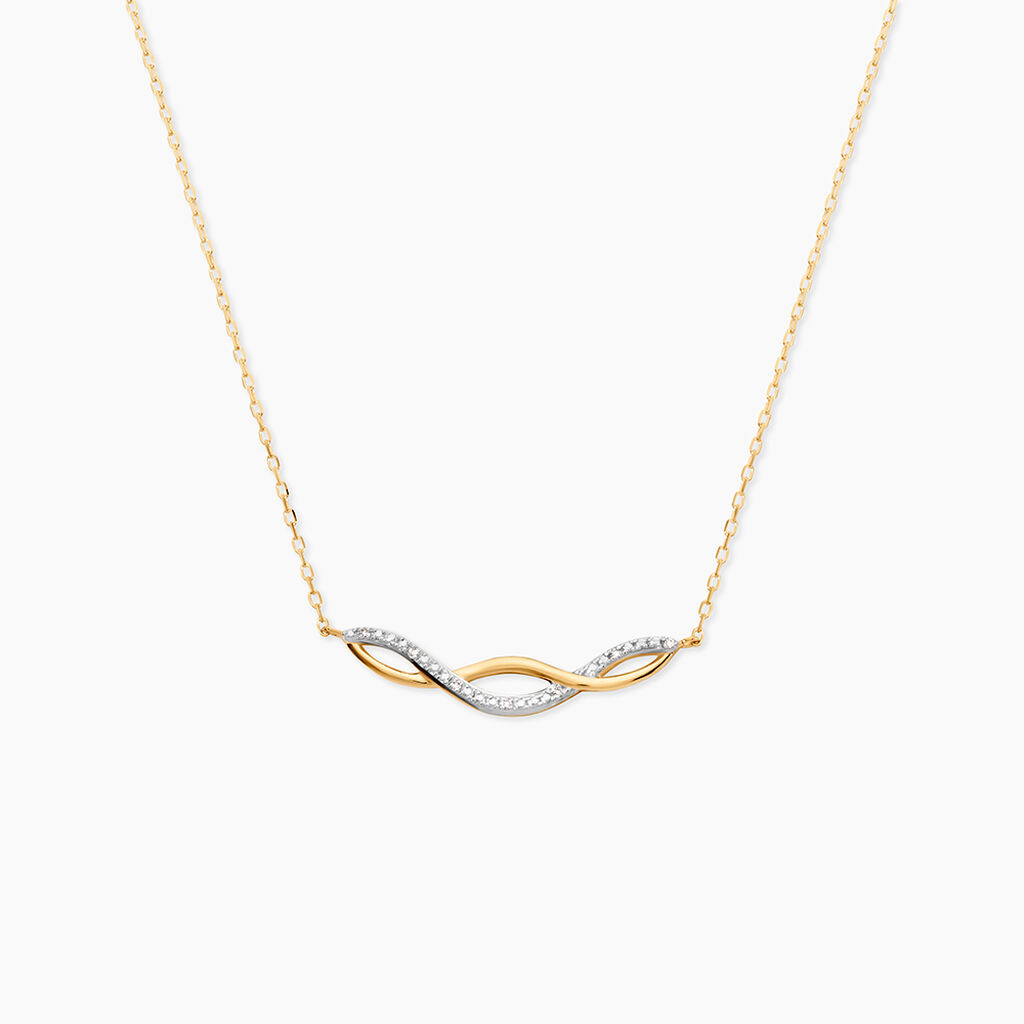 Collier Or Jaune Abisai Diamants - Colliers avec pierres Femme | Marc Orian