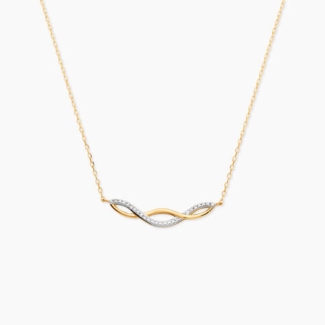 Collier Or Jaune Abisai Diamants - Colliers avec pierres Femme | Marc Orian
