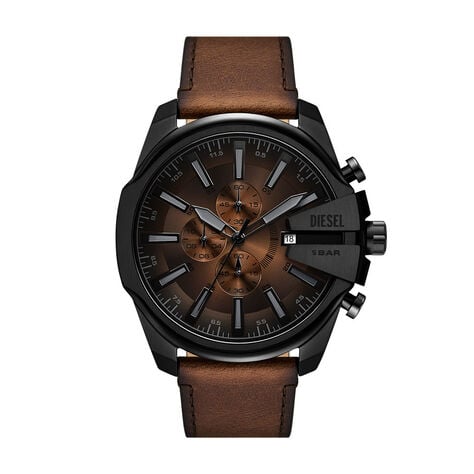 Montre Diesel Mega Chief Slim Marron - Montres &eacute;tanches Homme | Marc Orian