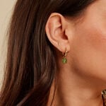 Cr&eacute;oles Athena Acier Dor&eacute; Malachite - Boucles d'oreilles pampille Femme | Marc Orian