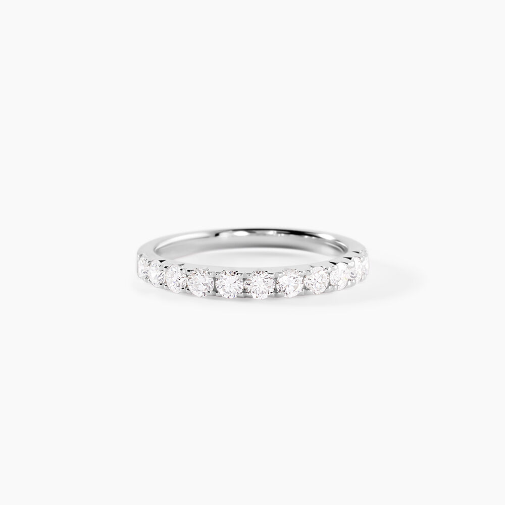 Alliance Pristina Or Blanc Diamant - Alliances avec pierres Femme | Marc Orian