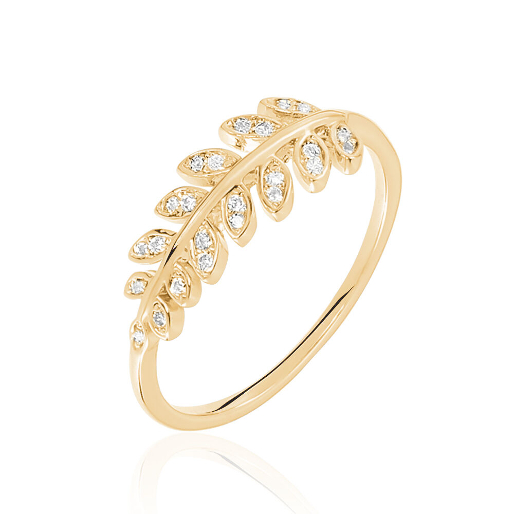 Bague Luz Plaque Or Jaune Oxyde De Zirconium - Bagues avec pierre Femme | Marc Orian