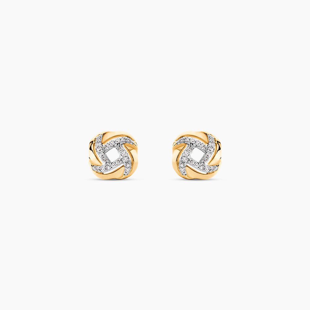 Boucles D'oreilles Puces Maryanna Or Jaune Diamant - Puces Femme | Marc Orian