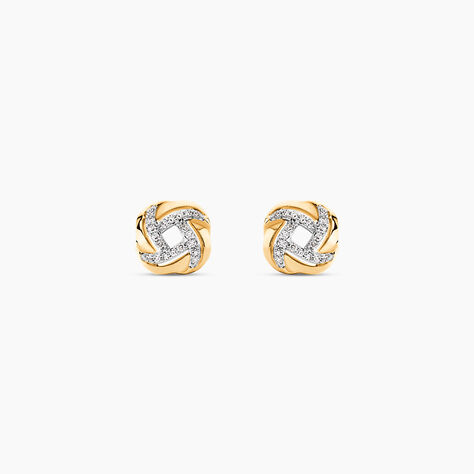 Boucles D'oreilles Puces Maryanna Or Jaune Diamant - Puces Femme | Marc Orian
