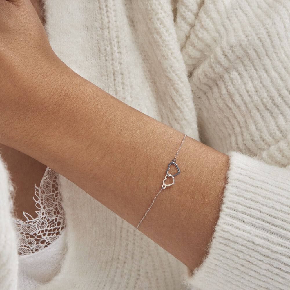 Bracelet Eleno Or Blanc - Bracelets Anneaux Entrelaces Femme | Marc Orian