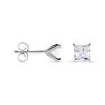 Boucles D'oreilles Puces Alys Argent Blanc Oxyde De Zirconium - Puces Femme | Marc Orian