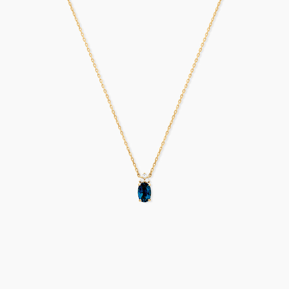 Collier Or Jaune Maurin Topaze Et Oxydes De Zirconium - Colliers avec pierres Femme | Marc Orian