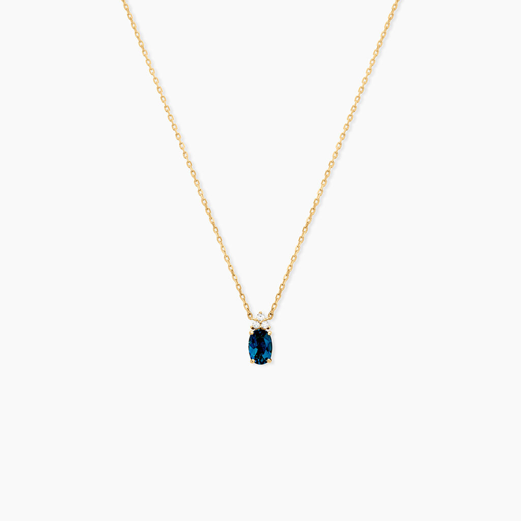 Collier Or Jaune Maurin Topaze Et Oxydes De Zirconium - Colliers avec pierres Femme | Marc Orian