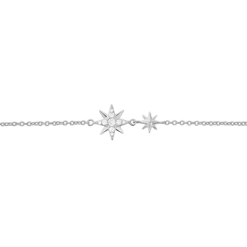 Bracelet Shanis Argent Blanc Oxyde De Zirconium - Bracelets chaînes Femme | Marc Orian