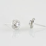 Boucles D'oreilles Puces Star Or Blanc Oxyde De Zirconium - Puces Femme | Marc Orian