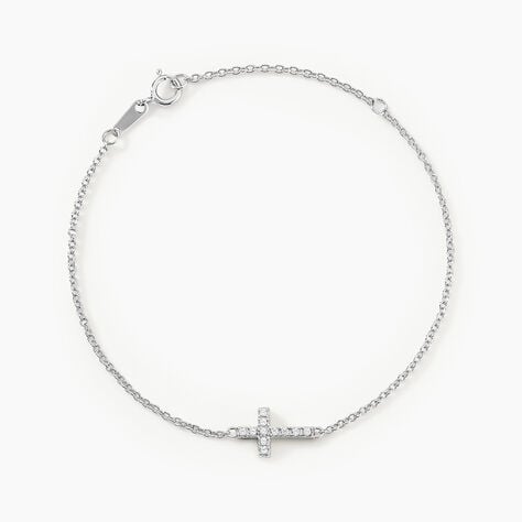 Bracelet Carlie Argent Blanc Oxyde De Zirconium - Bracelets chaînes Femme | Marc Orian