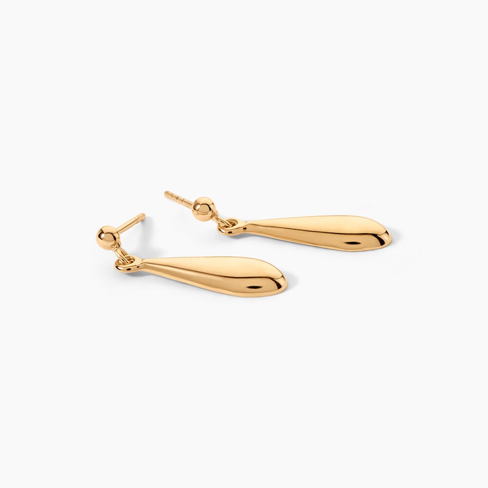 Boucles D'Oreilles Pendantes Frankie Plaqu&eacute; Or Jaune - Pendantes Femme | Marc Orian