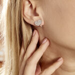 Boucles D'oreilles Puces Darwin Argent Blanc Oxyde - Puces Femme | Marc Orian