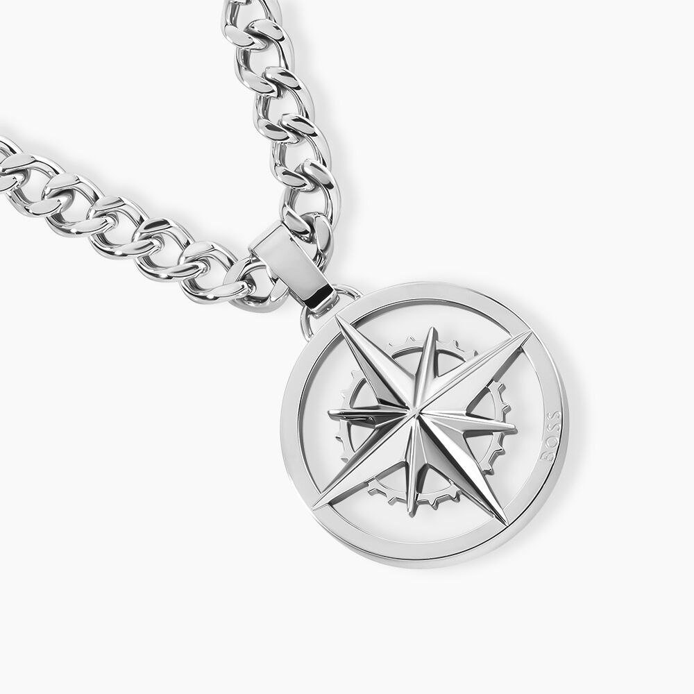 Collier Boss North Acier Blanc - Colliers Homme | Marc Orian