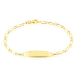 Bracelet Identit&eacute; Bartolomee Maille Alternee 1/1 Or Jaune - Gourmettes Enfant | Marc Orian