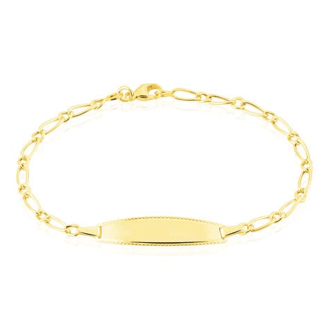 Bracelet Identit&eacute; Bartolomee Maille Alternee 1/1 Or Jaune - Gourmettes Enfant | Marc Orian