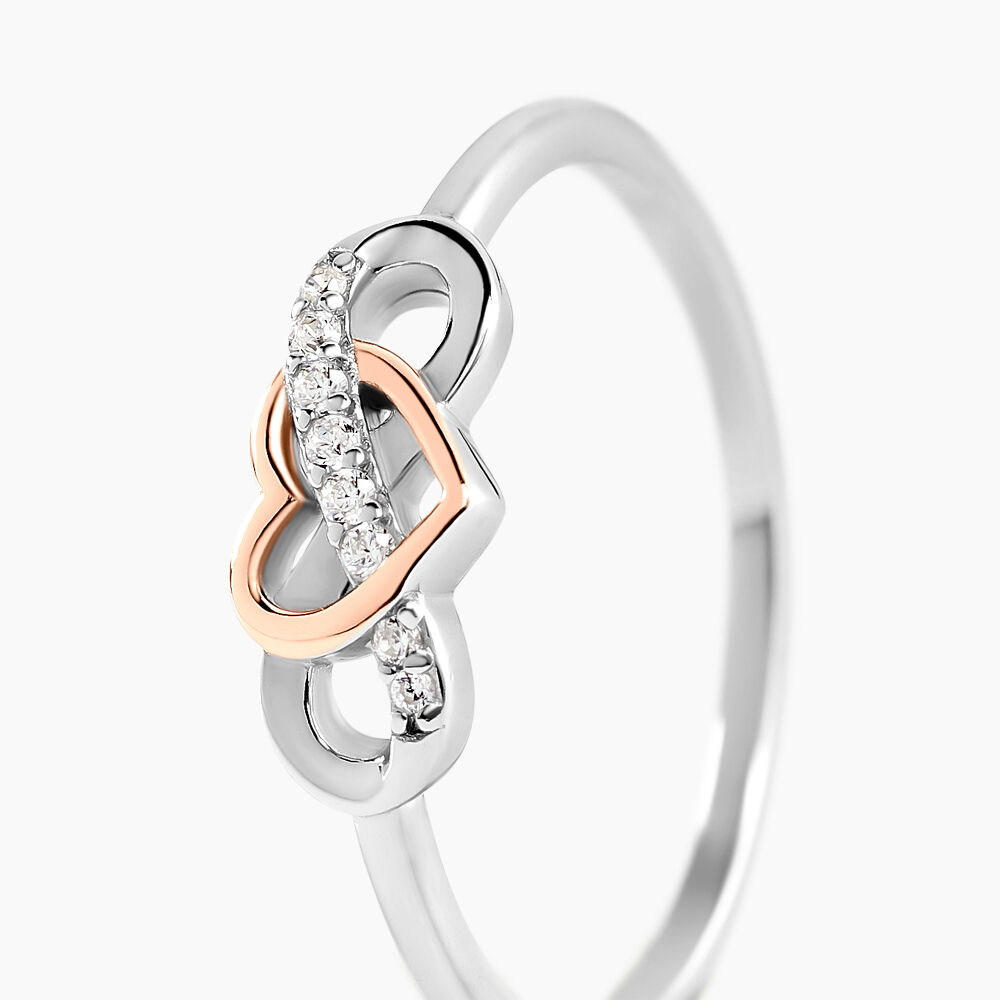 Bague Amuri Argent Bicolore Oxyde De Zirconium - Bagues de promesse Femme | Marc Orian