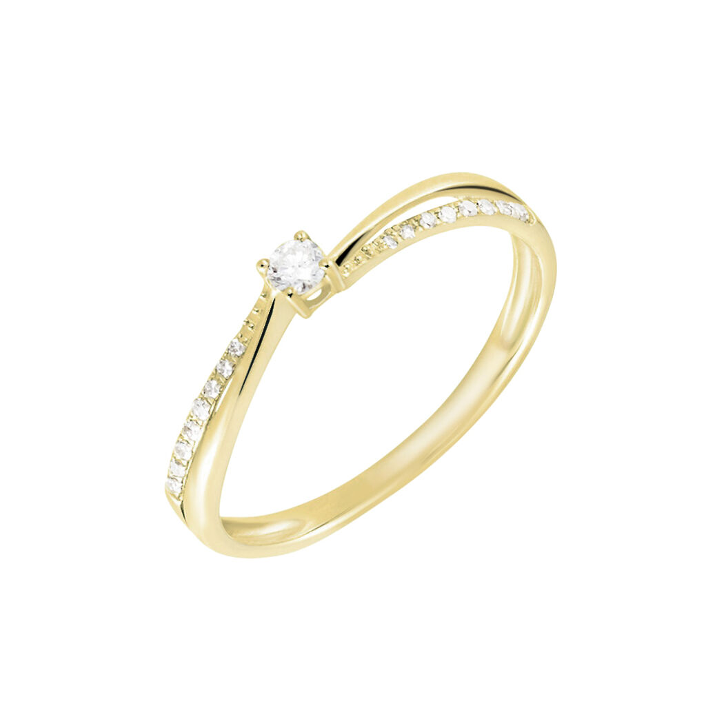 Bague Solitaire Asia Or Jaune Diamant - Parures de mariage Femme | Marc Orian