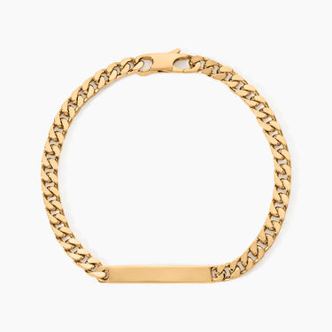 Bracelet Identit&eacute; Clement Plaqu&eacute; Or Jaune